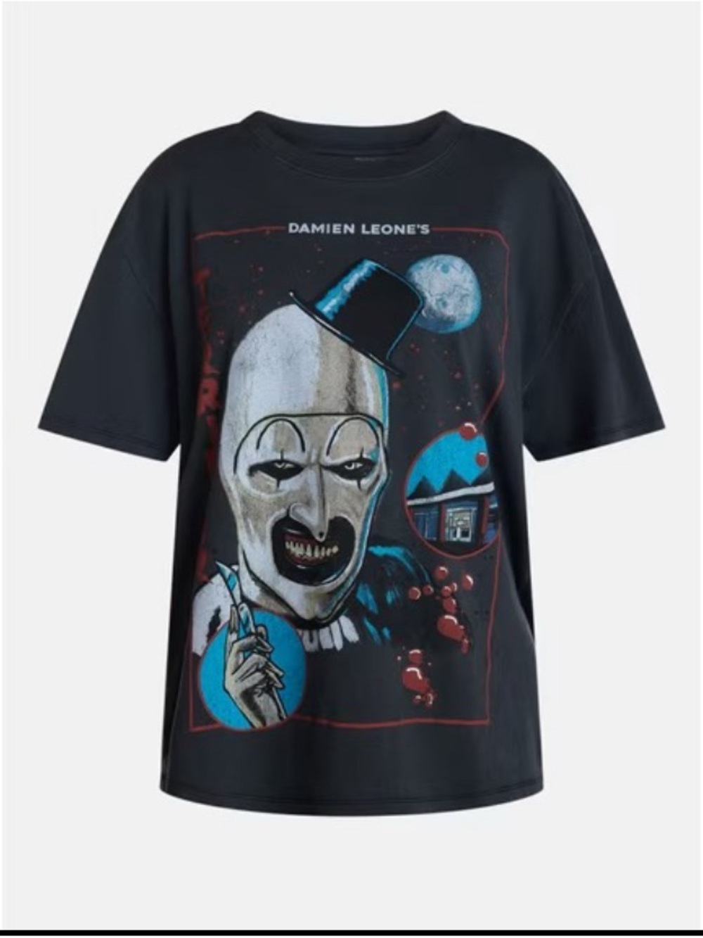 Terrifier Women's Collage Halloween Graphic Tee with Short Sleeves
